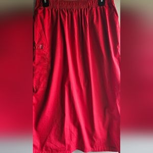 Medium WonderWink Red Scrub Skirt